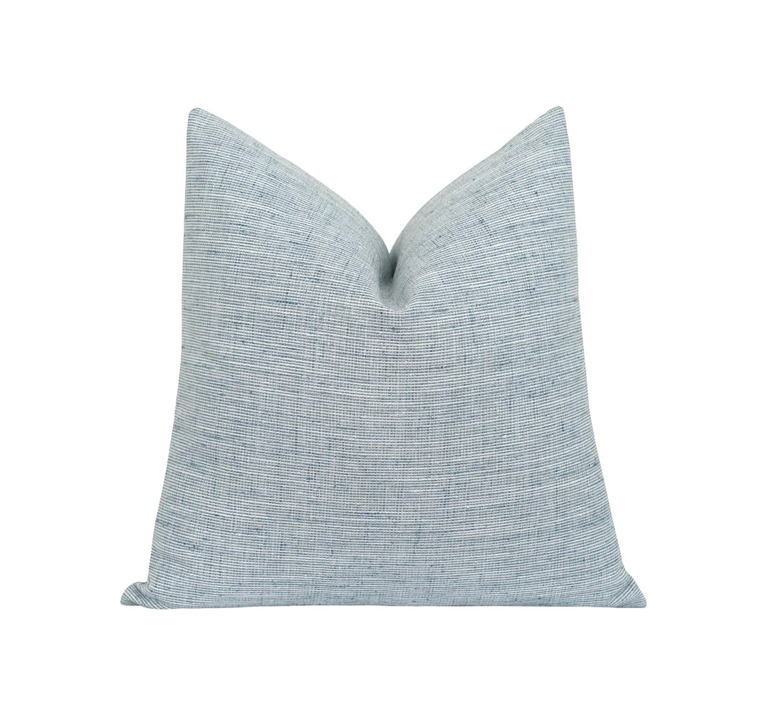 DOUBLE SIDED Coastal Pillow Cover Tweed Textured Pillow Cover - Etsy | Etsy (US)