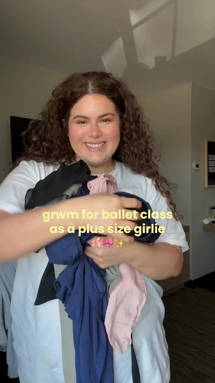 dont hate me for the claw clip (shop my fits on my LTK) #ballet #adultballet #plussize #bodypositive #adultbeginnerballet