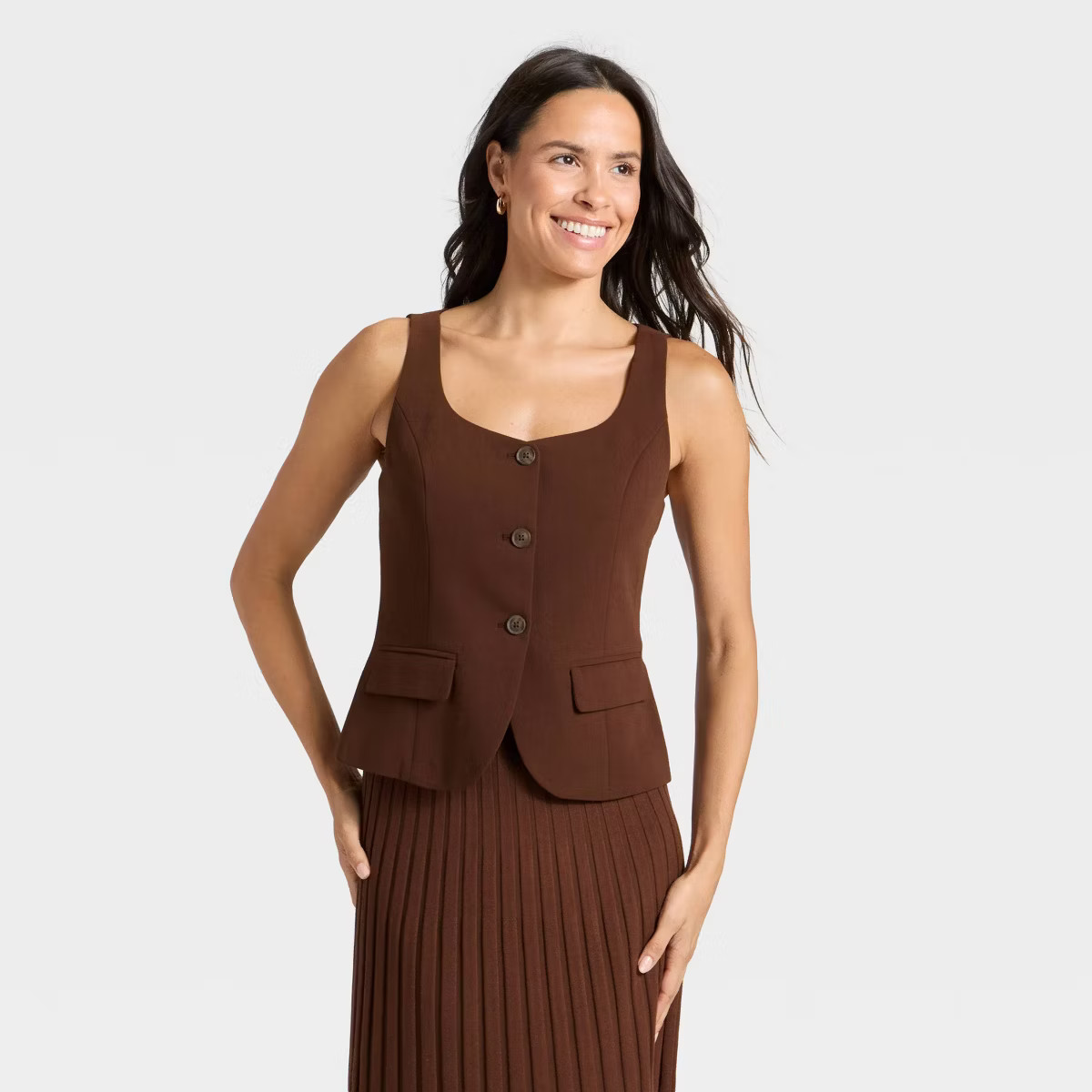 Women's Signature Crepe Scoop Vest - A New Day™ | Target