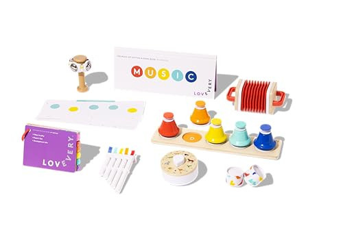 LOVEVERY | The Music Set | 6 Montessori Musical Instruments & Rhythm Book | Educational Toys for Toddlers & Preschoolers | Simple Songs and Play Guide | Ages 18 Months to 4+ Years | Amazon (US)