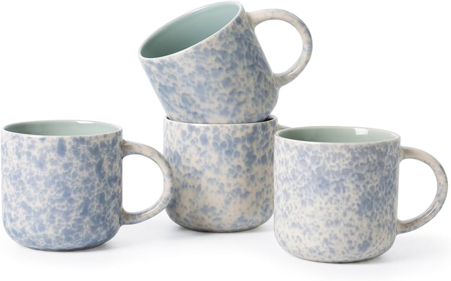 MONITO 12 OZ Coffee Mugs Set of 4, Ceramic Coffee Mugs,Modern Coffee Mugs Set with handle for Tea... | Amazon (US)