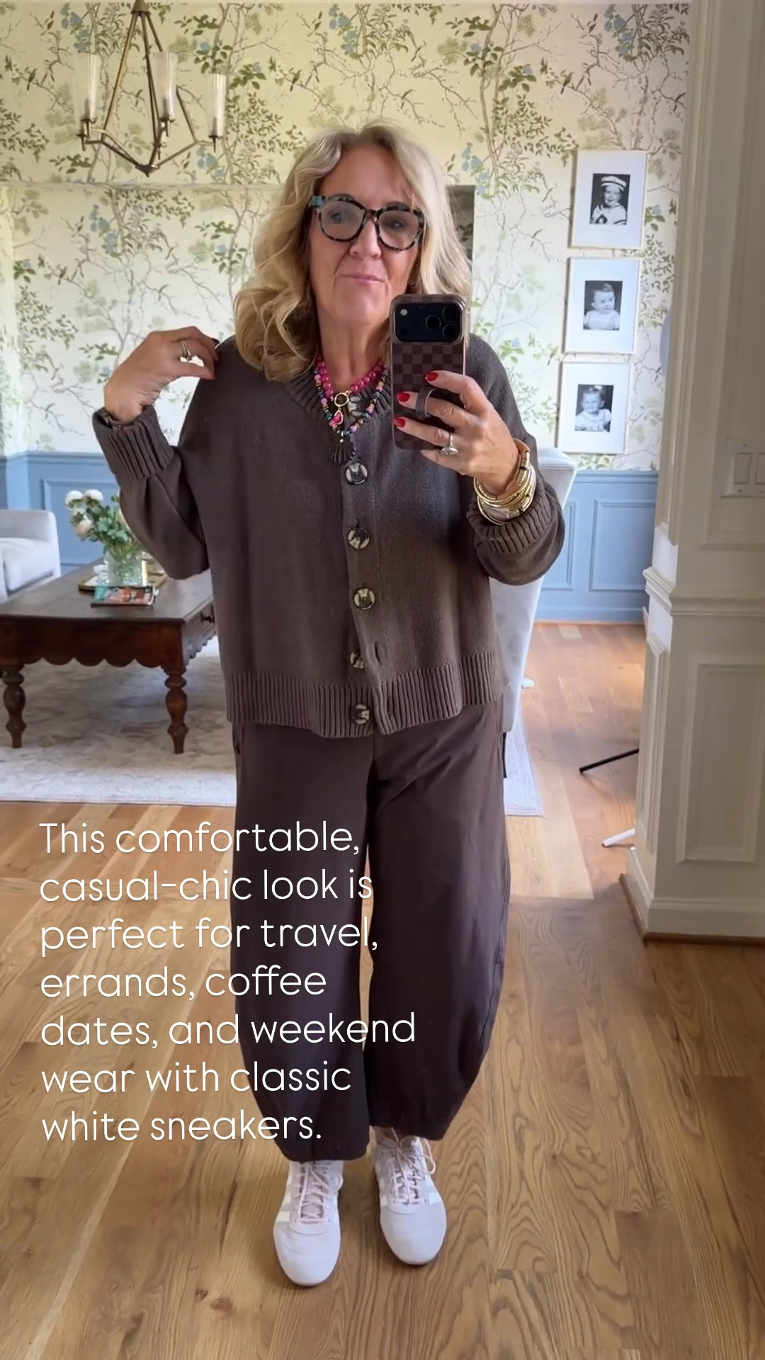 This Quince sweater and Ruti pants make such an effortless pairing. The sweater is soft, cozy, and perfect for layering, while the Ruti pants add a modern, relaxed silhouette that’s comfortable enough for travel, errands, coffee dates, or everyday wear. Finished with classic white sneakers, it’s an easy outfit you’ll reach for again and again.

💡 LTK MADE EASY
❤️ Heart = Support my posts!
🔖 Save = Get sale & restock alerts
📋 Lists = Keep favorites organized
📲 Share = Send lists and products to a friend. Hello, Christmas List!
💬 Comment = Ask me anything about what I’m wearing. :-)

#LTKootd #LTKSaleAlert #LTKOver40