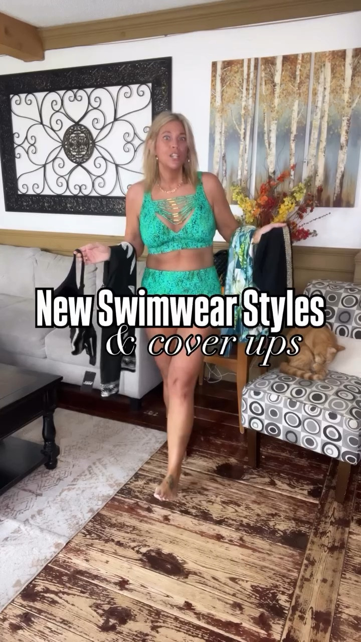 Use my code NOIULLA to save 35% on all of these swimwear styles @ullapopkenusa ☀️🌊🏖️ The two piece styles are my fave and I sized up to the 14 for the best fit (the 12s were too tight- size up for the best fit). Size 12 in the one piece fits great however. 

#LTKMidsize #LTKSeasonal #LTKOver40