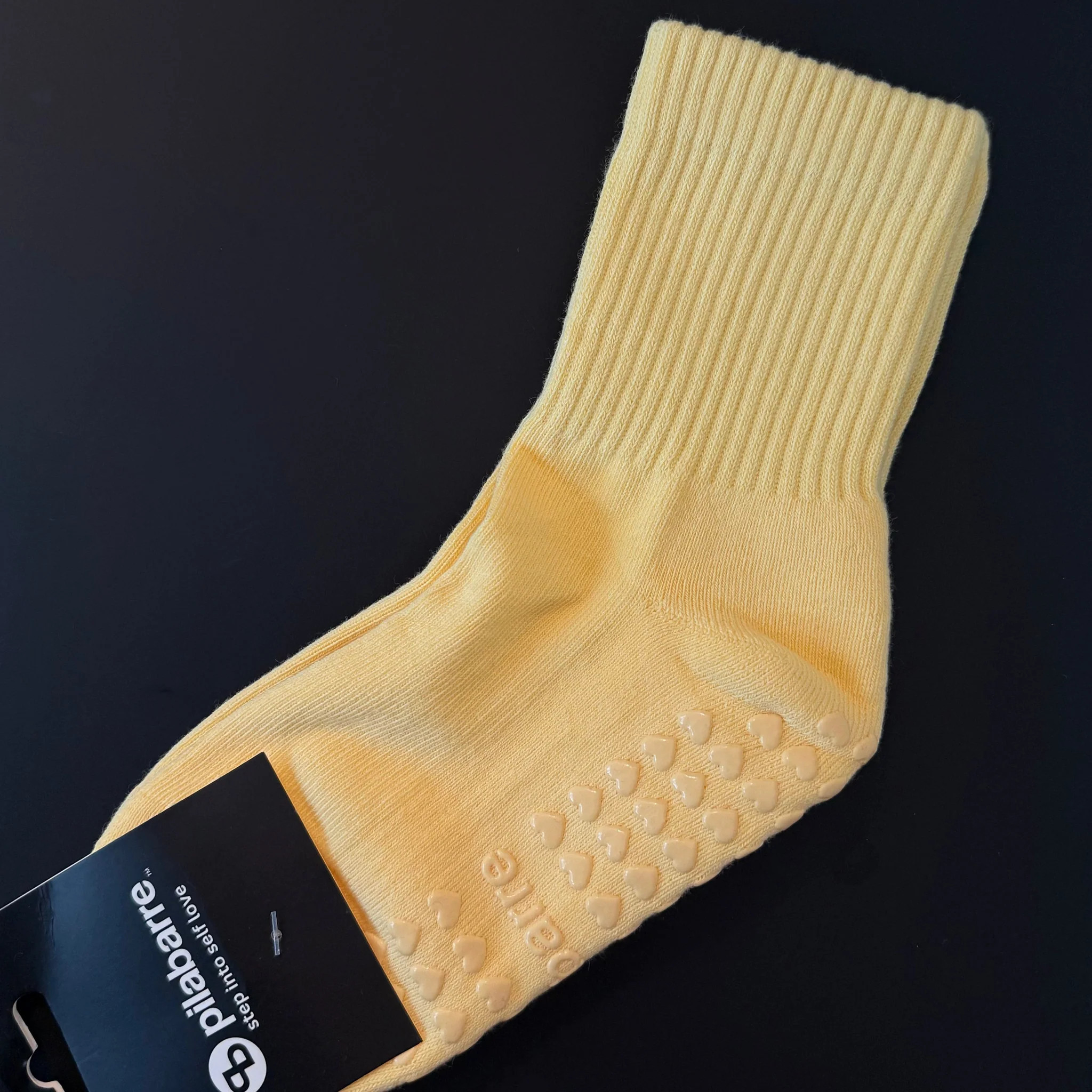 PILA Plain Best Grip Sock - Butter Yellow | Pila-Barre