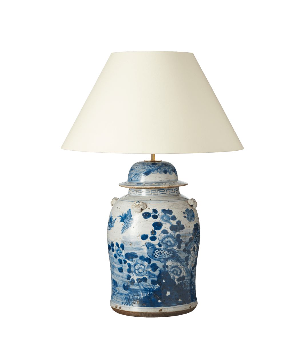 Fenghuang Ceramic Table Lamp - Blue | OKA UK
