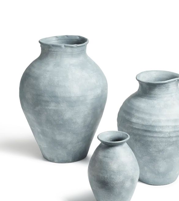 Medium Fyli Vase - Distressed Blue | OKA US