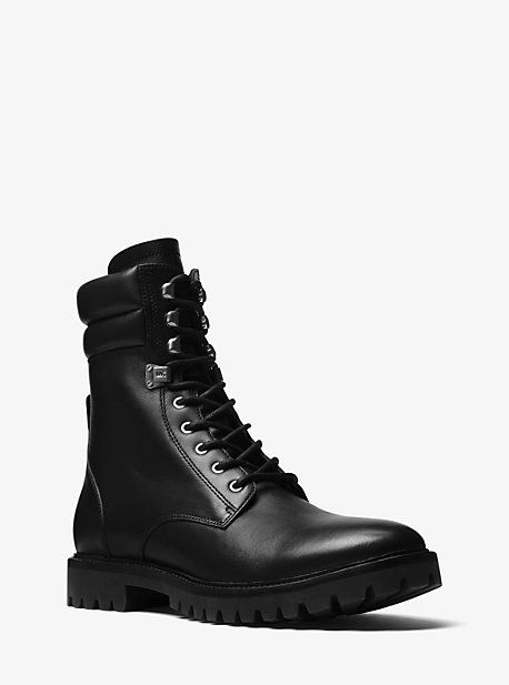 Wilder Leather Combat Boot | Michael Kors US