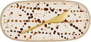 Mud Pie Splatter Dish Set, Brown, plate 4" x 9" | spreader 5 1/2" | Amazon (US)