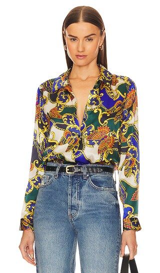 Tyler Blouse in Multi Butterfly Chain | Revolve Clothing (Global)