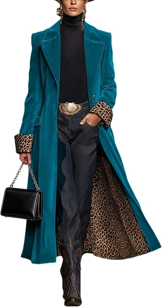 Blazers for Women Oversized Long Velvet Blazers Casual Coat Winter | Amazon (US)