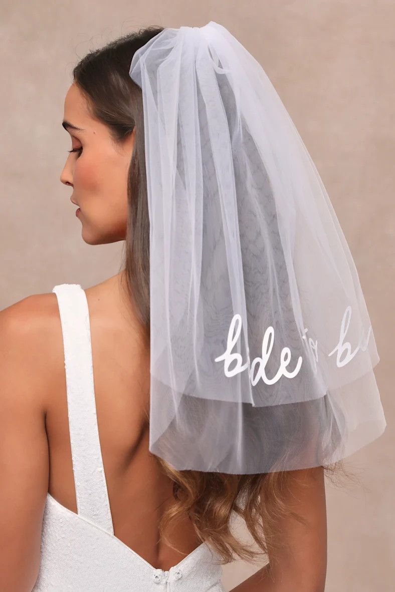 Bride to Be White Tulle Layered Short Veil | Lulus