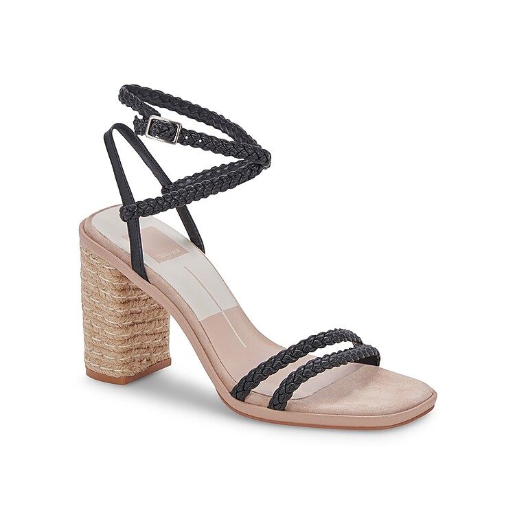 Dolce Vita Oro Sandal | Women's | Black | Size 8.5 | Sandals | Ankle Strap | Block | Espadrille | DSW