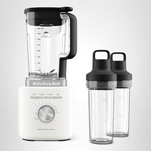 KitchenAid Pure Power Blender with 2 Personal Blending Jars, 1700 Watt Peak Power*, KSB2078, Porc... | Amazon (US)