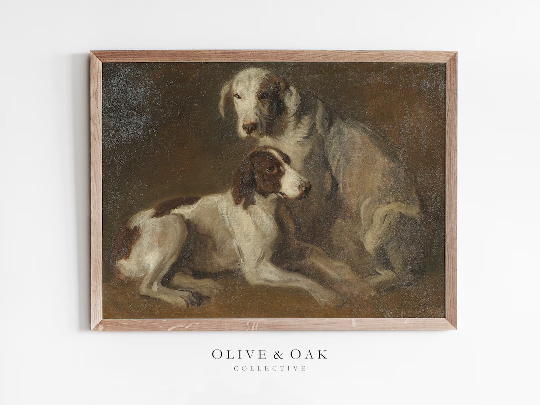 Farmhouse Painting / Neutral Print Hound Dog Digital PRINTABLE / 137 - Etsy | Etsy (US)