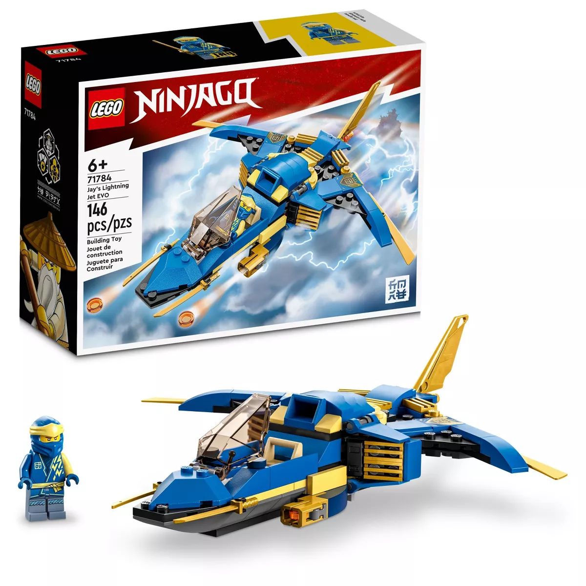 LEGO NINJAGO Jay Lightning Jet EVO Toy Plane Set 71784 | Target