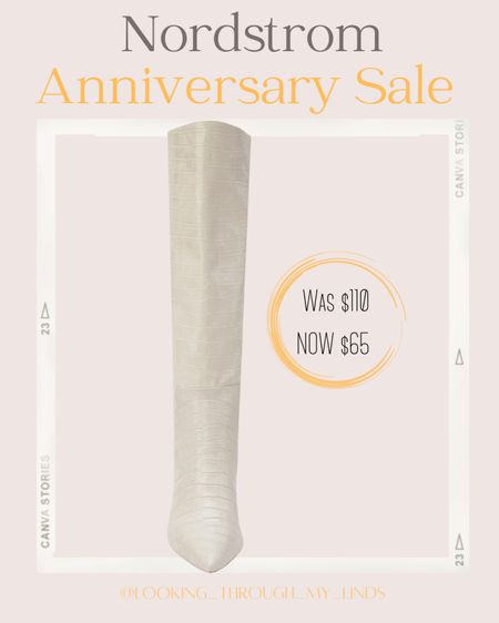 White / bone color boot on sale for just $65 for the Nordstrom Anniversary Sale #nsale 

#LTKshoecrush #LTKunder100 #LTKxNSale