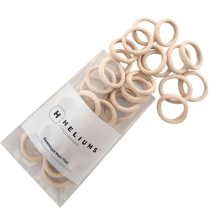 Heliums Small Soft Hair Ties - Blonde - 1 Inch Mini Nylon Bands, No Damage Ponytail Holders for K... | Amazon (US)
