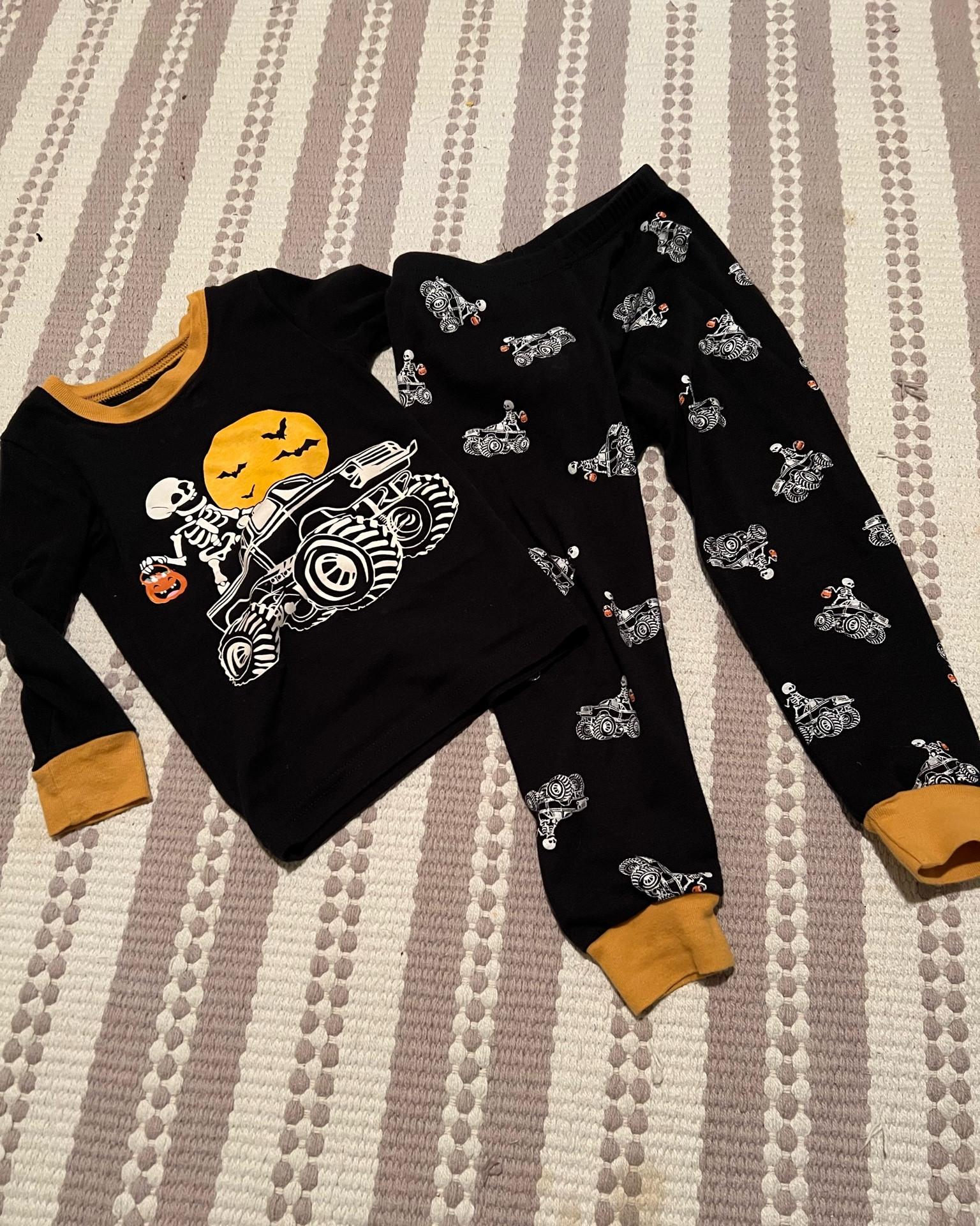 Halloween pajamas … current favorite in our house. They glow in the dark! Great Amazon find. 

Pajamas, Amazon find 

#LTKunder50 #LTKHalloween #LTKkids