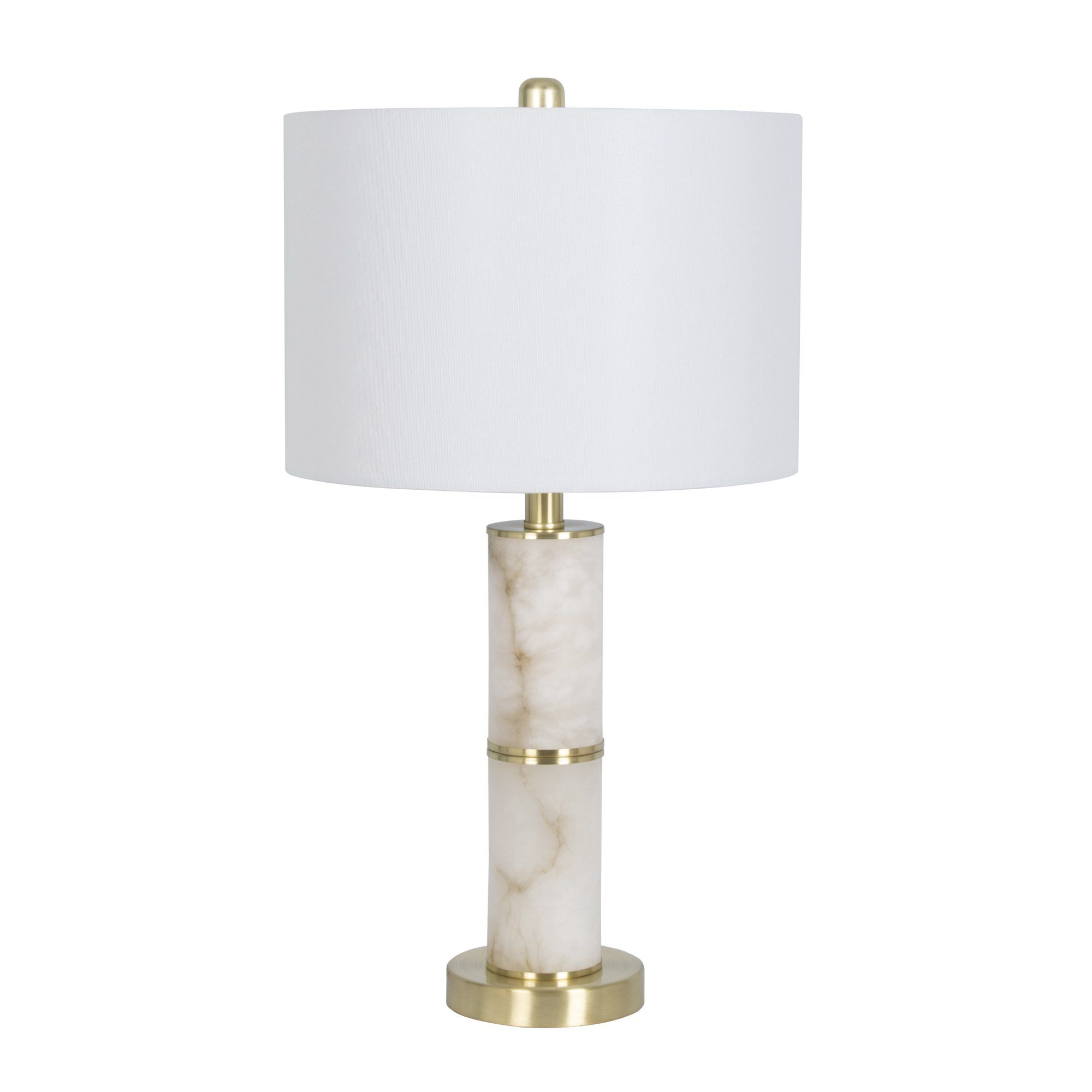 Better Homes & Gardens White Alabaster Marble Finish Table Lamp, 23.5"H | Walmart (US)