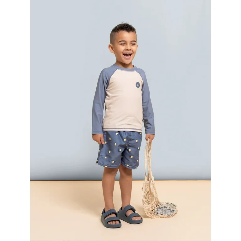 Modern Moments By Gerber Toddler Boy Rashguard and Swim Trunks Set, 12M-5T | Walmart (US)