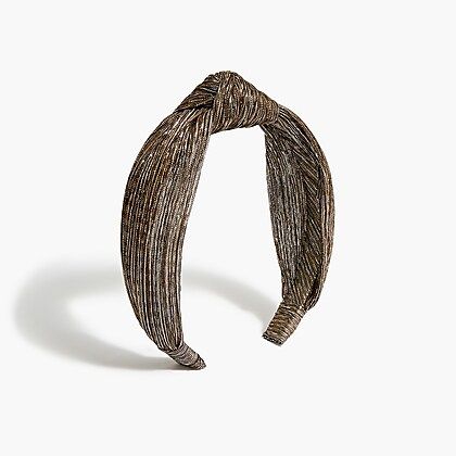 Girls' shimmer pleated knotted headband | J.Crew Factory