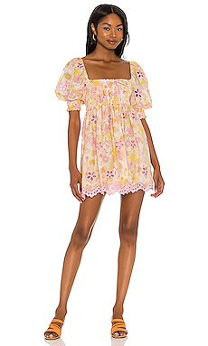 For Love & Lemons Claire Mini Dress in Pink from Revolve.com | Revolve Clothing (Global)