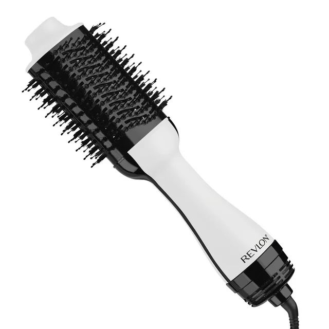 Revlon One-Step Volumizer 4.25" Ceramic Hair Dryer and Hot Air Brush, White, Holiday Edition - Wa... | Walmart (US)