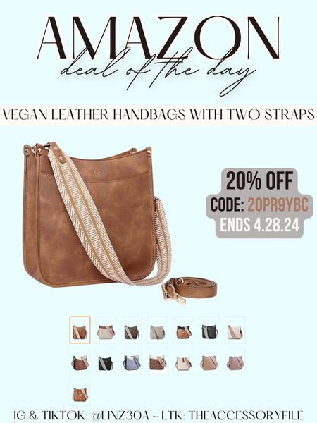 Deal of the day! Super cute vegan leather handbags that come with 2 straps 20% off today! Under $20!!

Link ➡️ https://amzlink.to/az0EpSxRTaDEO
Code ➡️ 20PR9YBC
ends 4.28.24 - subject to change without notice 




#LTKfindsunder50 #LTKitbag #LTKsalealert