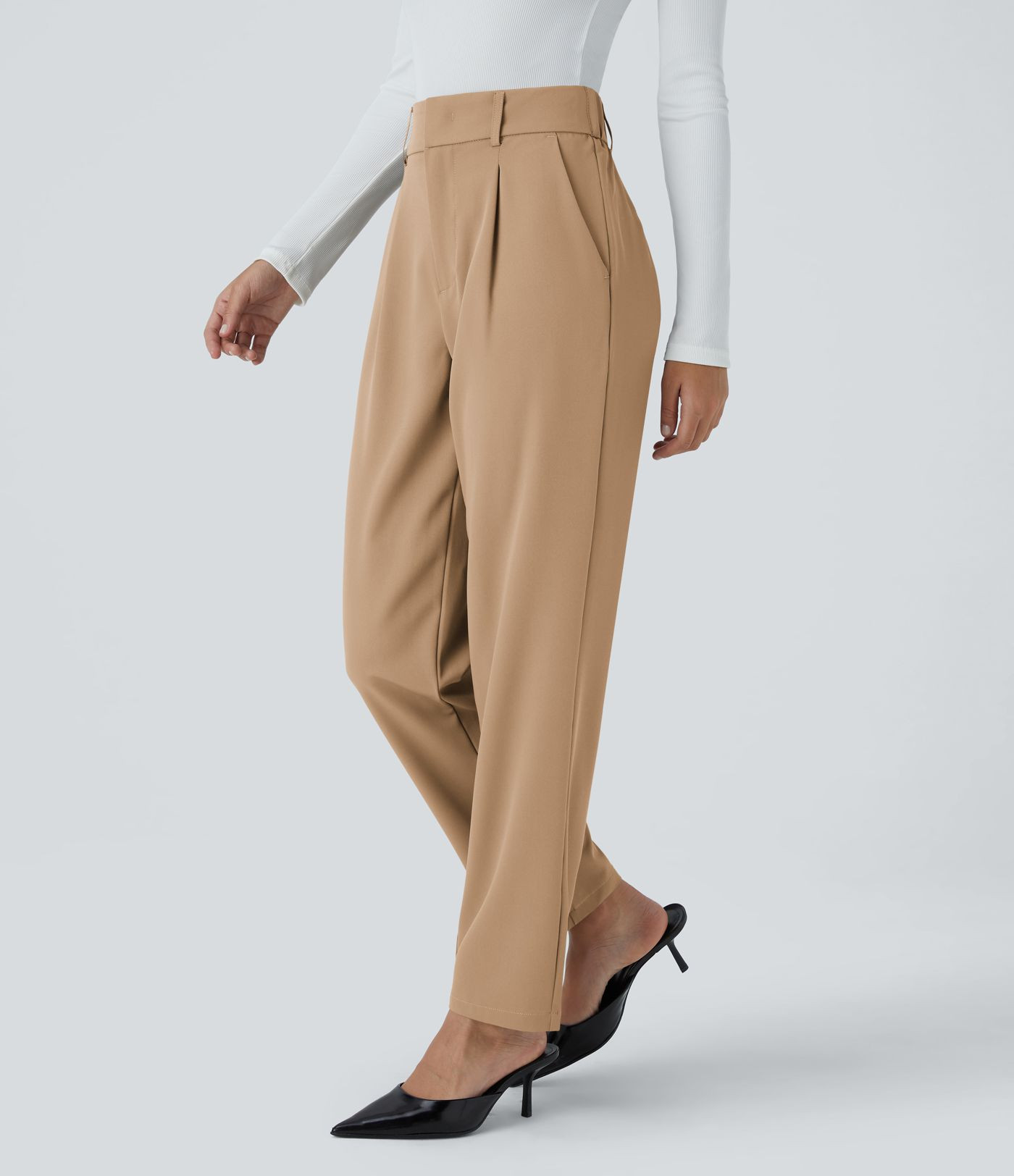 Women\u2019s Halara Flex\u2122 High Waisted Pocket Solid Work Tapered Pants - Halara | HALARA