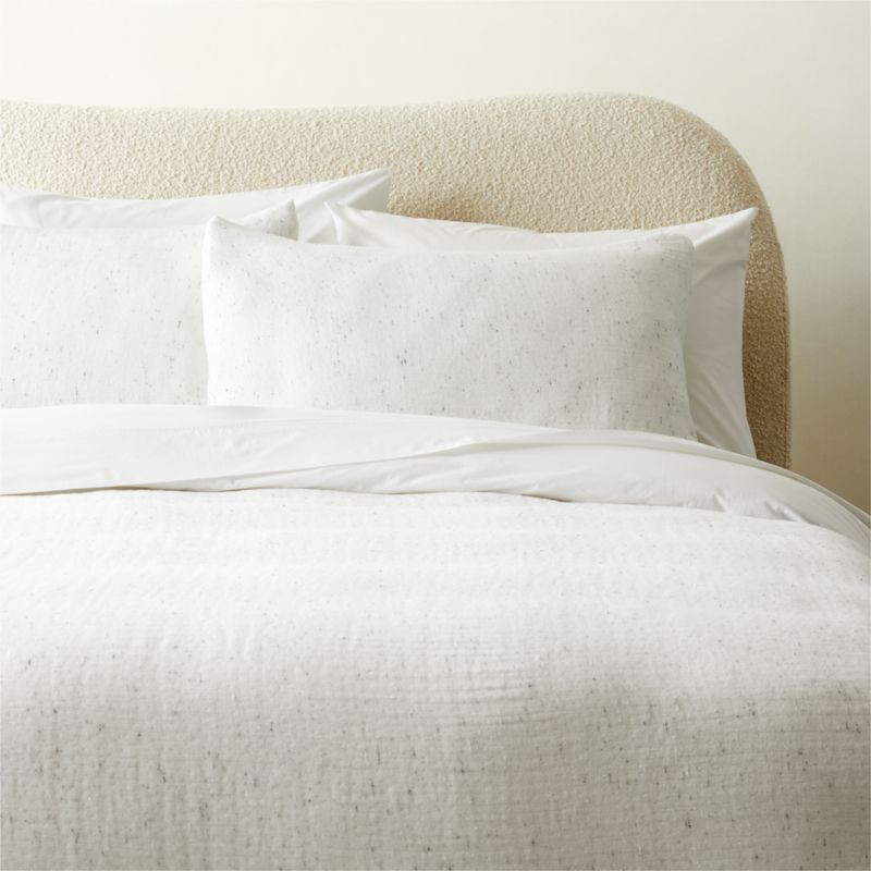 Nett Organic Cotton White King Duvet Cover + Reviews | CB2 | CB2