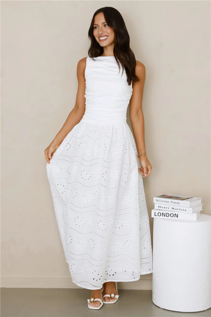 Soft Daydreams Maxi Dress White | Hello Molly (US)