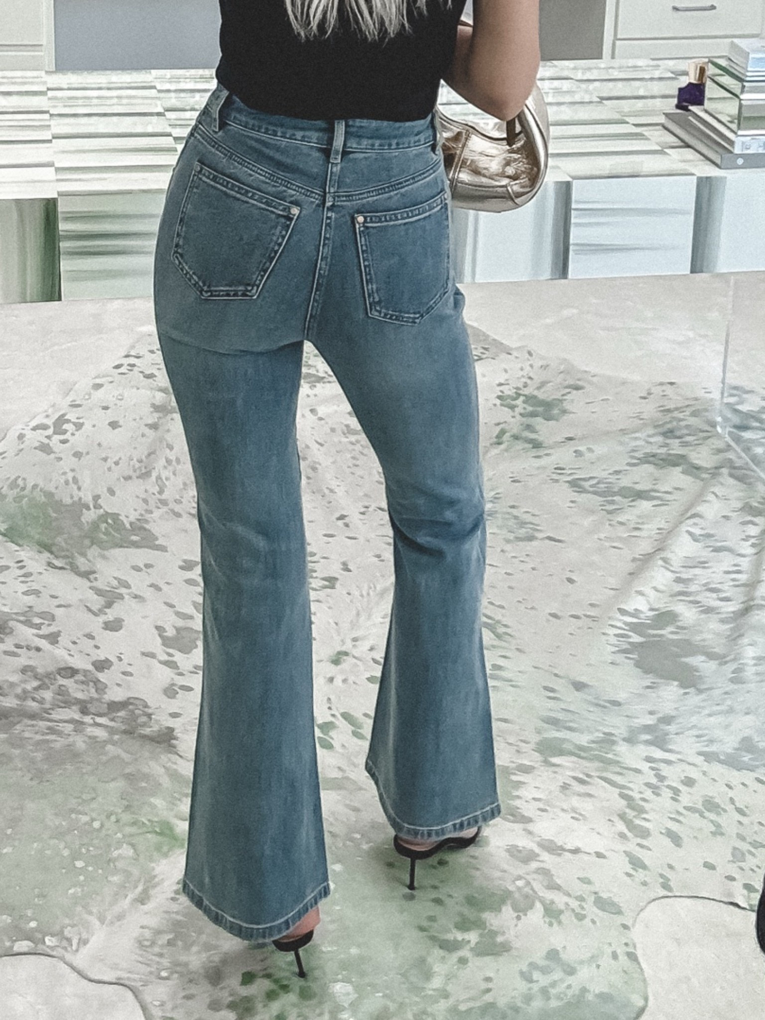 Jeans that give your butt an instant lift are always a yes! These look SO flattering styled with a chic black off-the-shoulder top for date night or girls’ night out. XS top and size 24 jeans. #DenimStyle #FlatteringJeans #GirlsNightOut 

 

#LTKOver40 #LTKootd #LTKSeasonal #LTKOver40