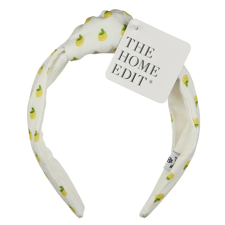 The Home Edit Knotted Canvas Headband, White Lemon Print - Walmart.com | Walmart (US)