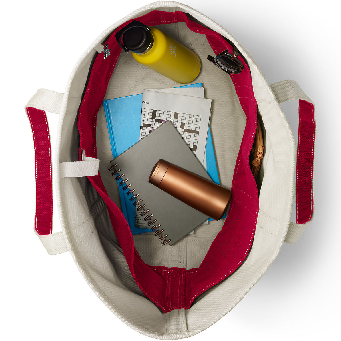 Extra Large Natural 5 Pocket Open Top Canvas Tote Bag | Lands' End (US)