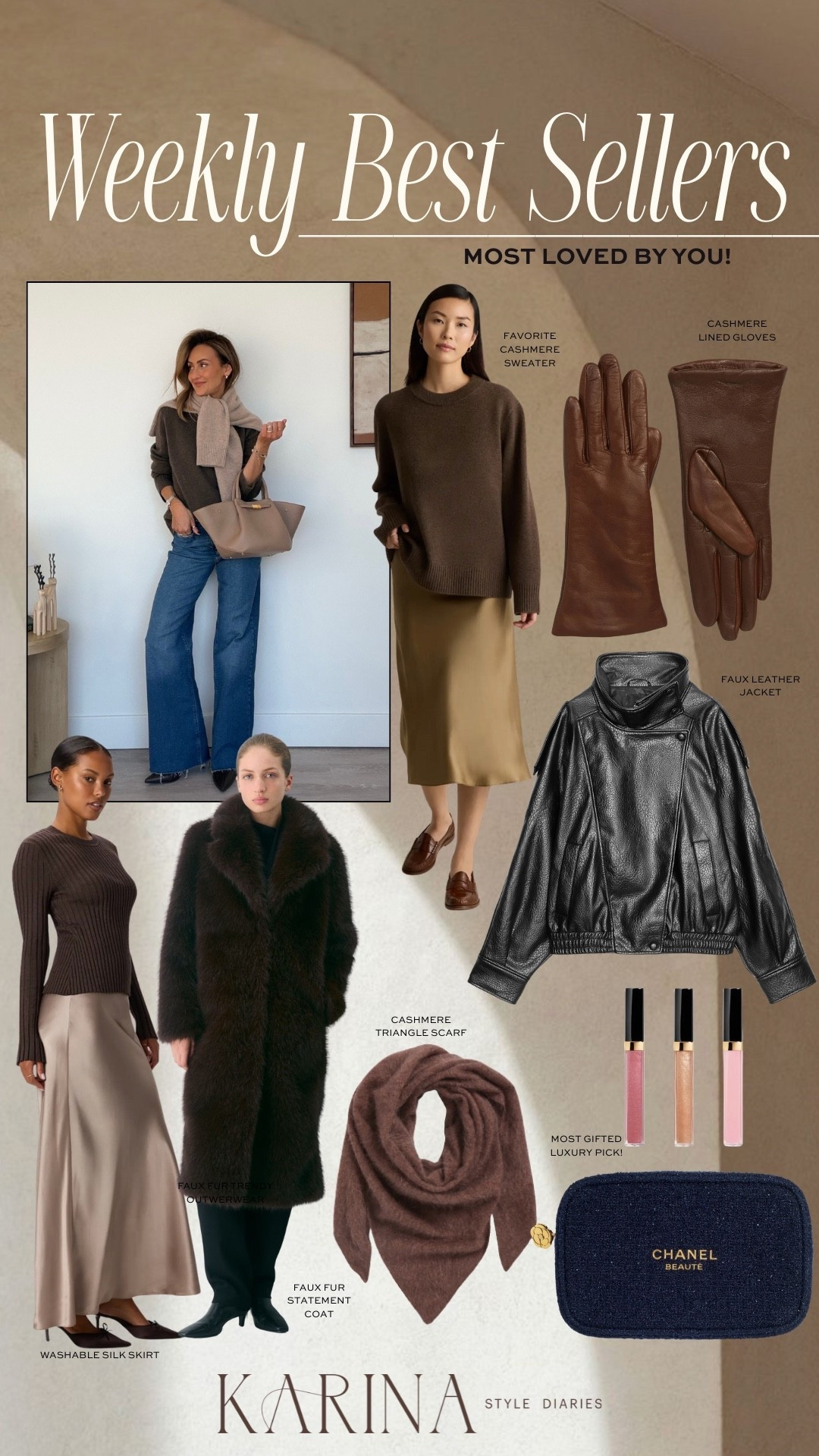 This week’s most loved by you! 

Cozy cashmeres faux fur leather jackets and beauty gifts 🎁 

#LTKSaleAlert #LTKBeauty #LTKootd