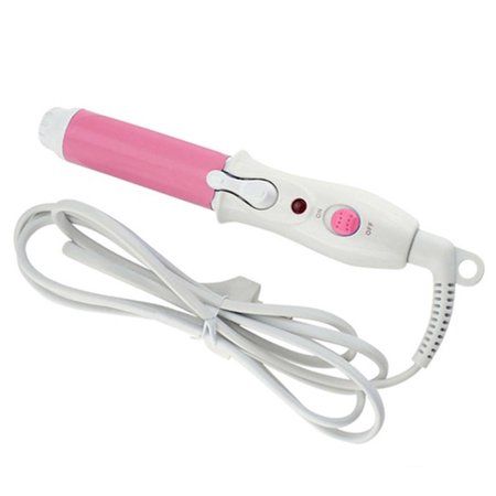 IGIA Mini Portable Hair Curler Iron Instant Curling Iron Wands - Pink | Walmart (US)
