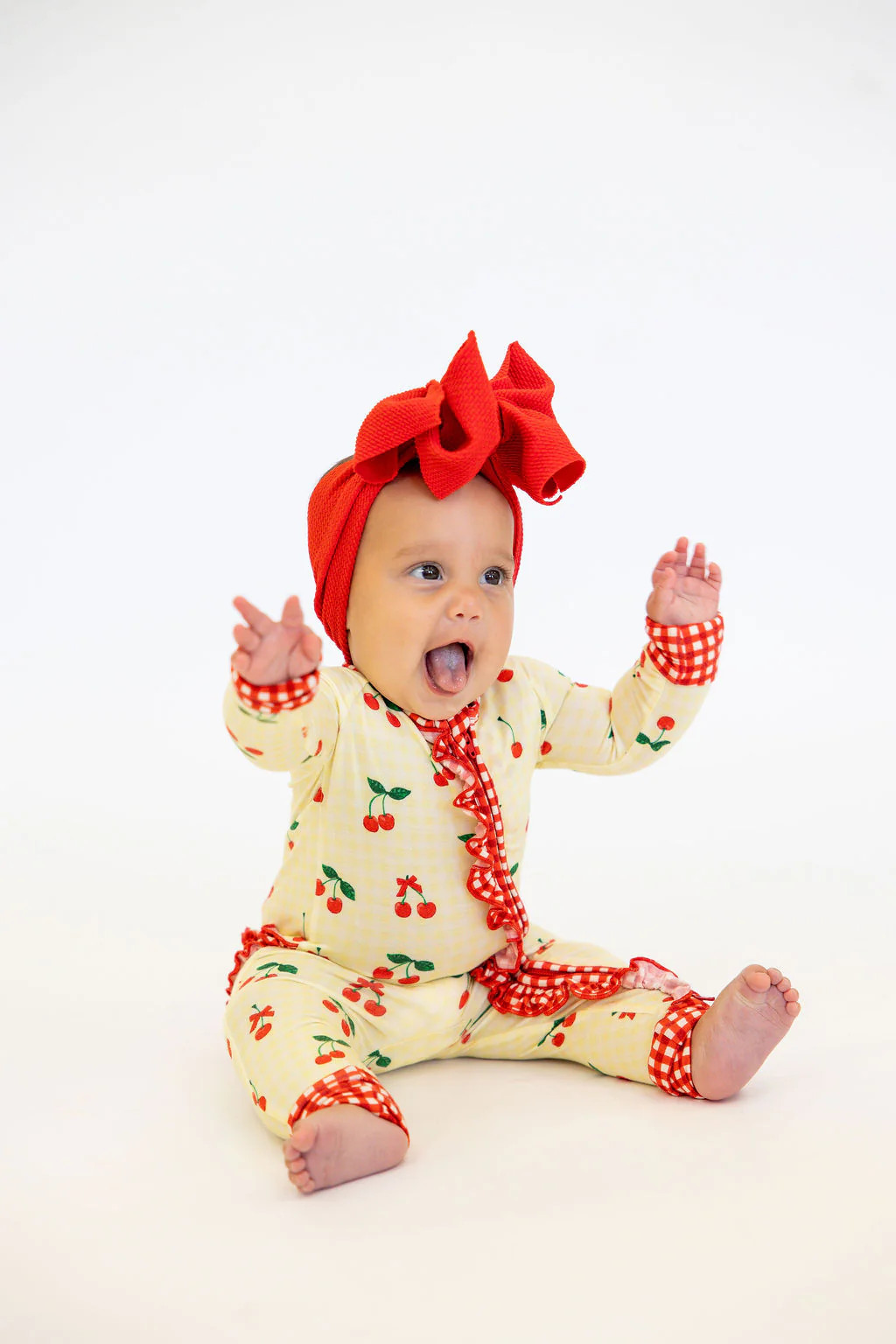 Very Cherry Ruffle Zippy | Tiny Talulah | Shop Talulah