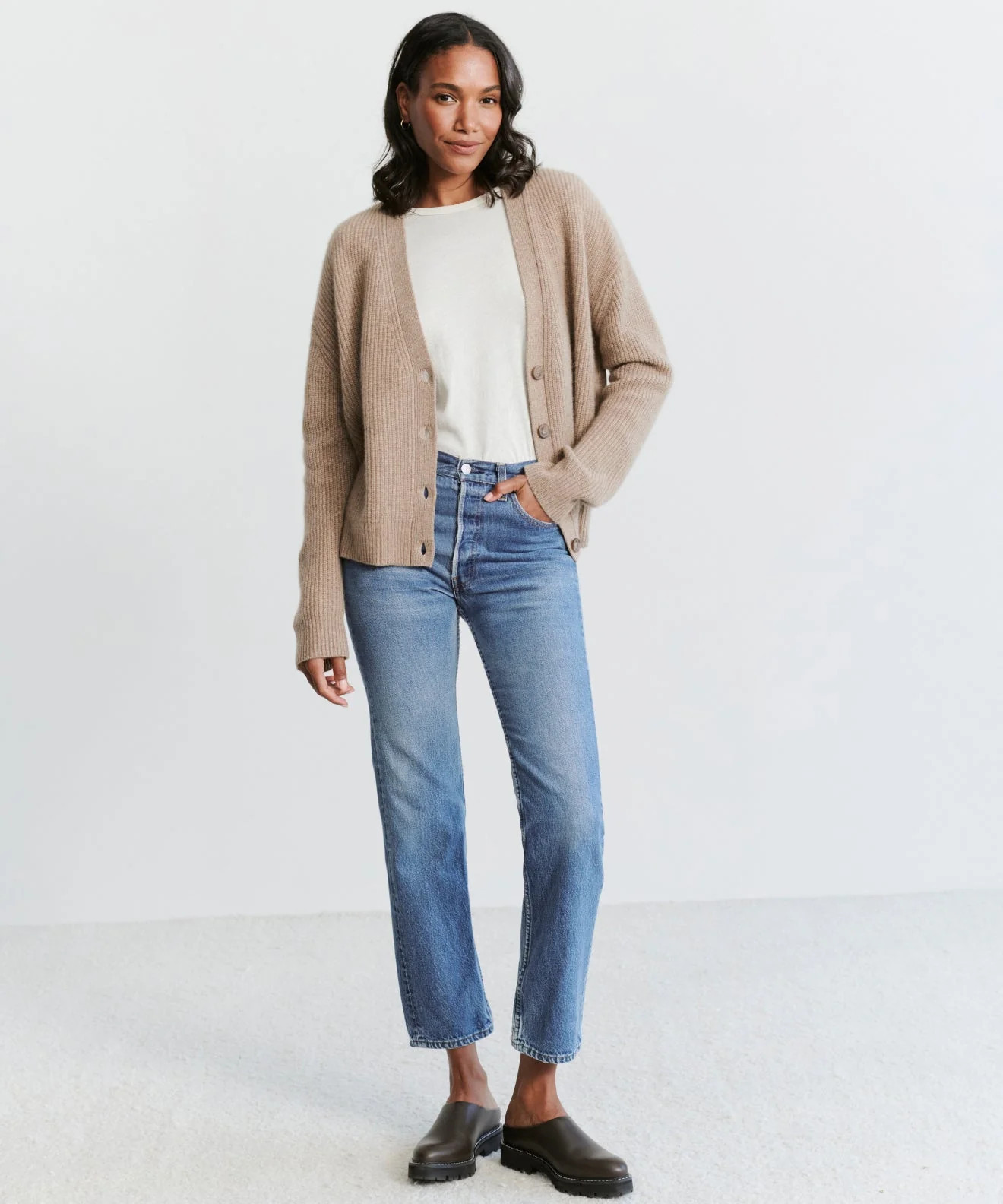 Cropped Cashmere Cocoon Cardigan | Jenni Kayne
