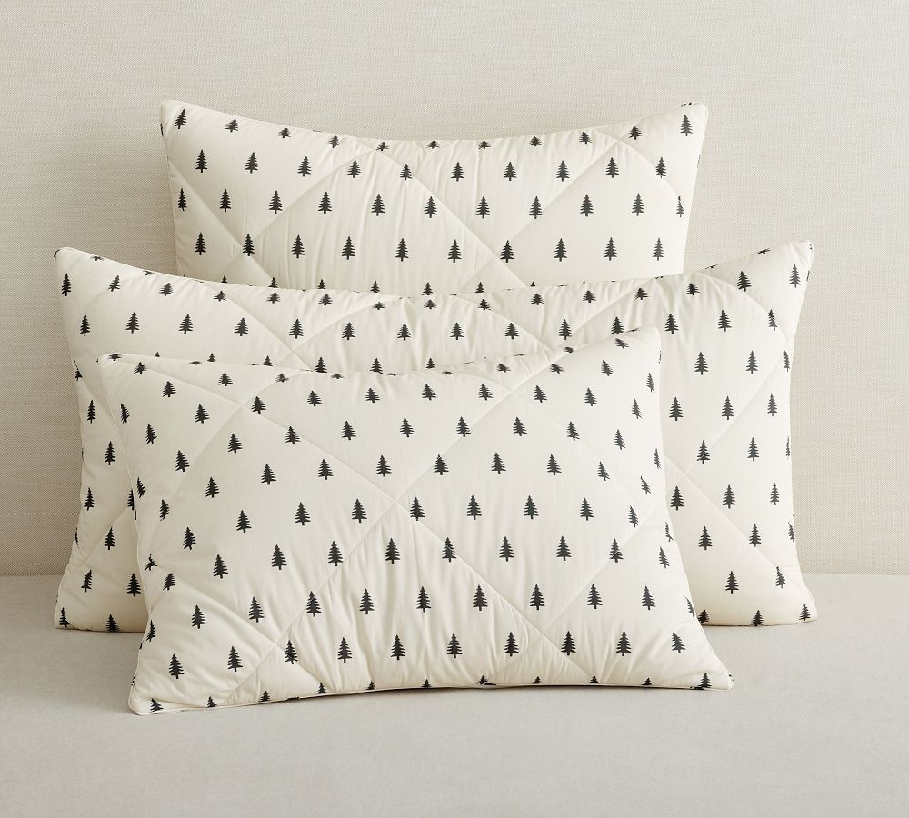 Pine Tree Percale Comforter Sham | Pottery Barn (US)