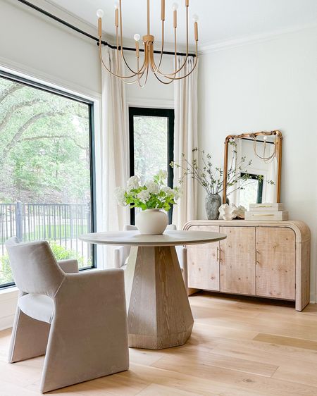 Breakfast nook with small round dining table and designer look for less console! My Amazon curtains are in the color Natural!

#LTKSaleAlert #LTKStyleTip #LTKHome