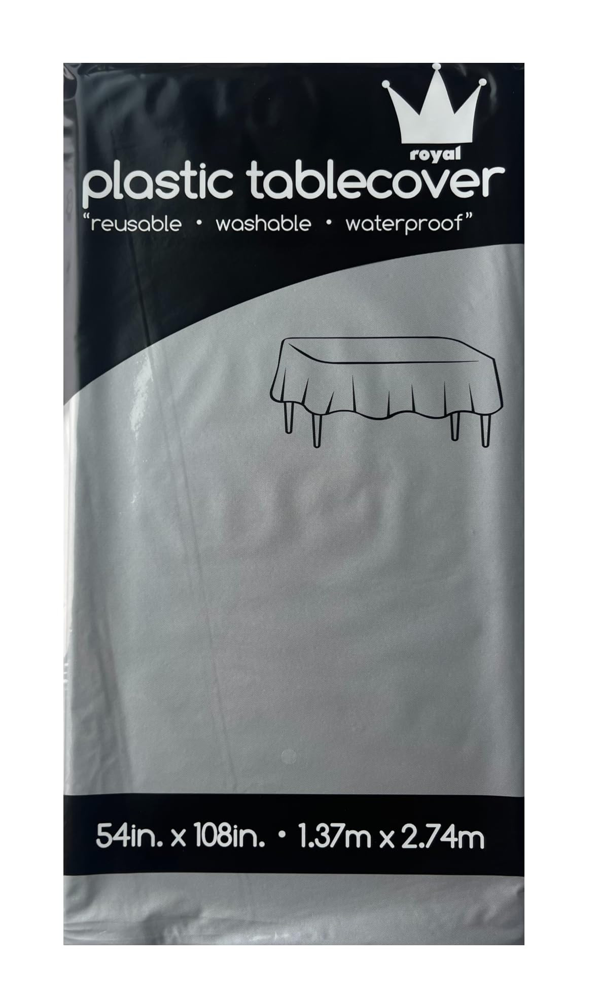 ROYAL7 3 Pack Silver, Rectangle Disposable Plastic Tablecloth for Picnic, Birthday, BBQ, Party, W... | Amazon (US)