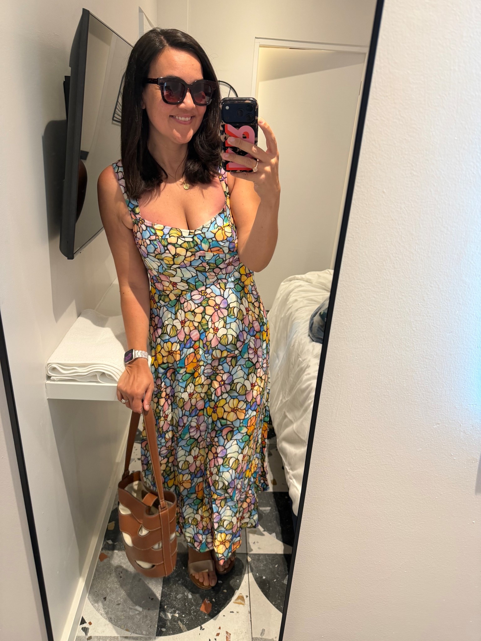 Wearing a Medium in this dress - rented this particular pattern of the Maeve Jocelyn dress from Nuuly! 

#LTKMidsize #LTKOver40 #LTKmomlife