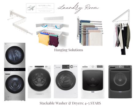 Laundry Room solutions for hang drying and stackable washer/dryers. 



#LTKstyletip #LTKhome