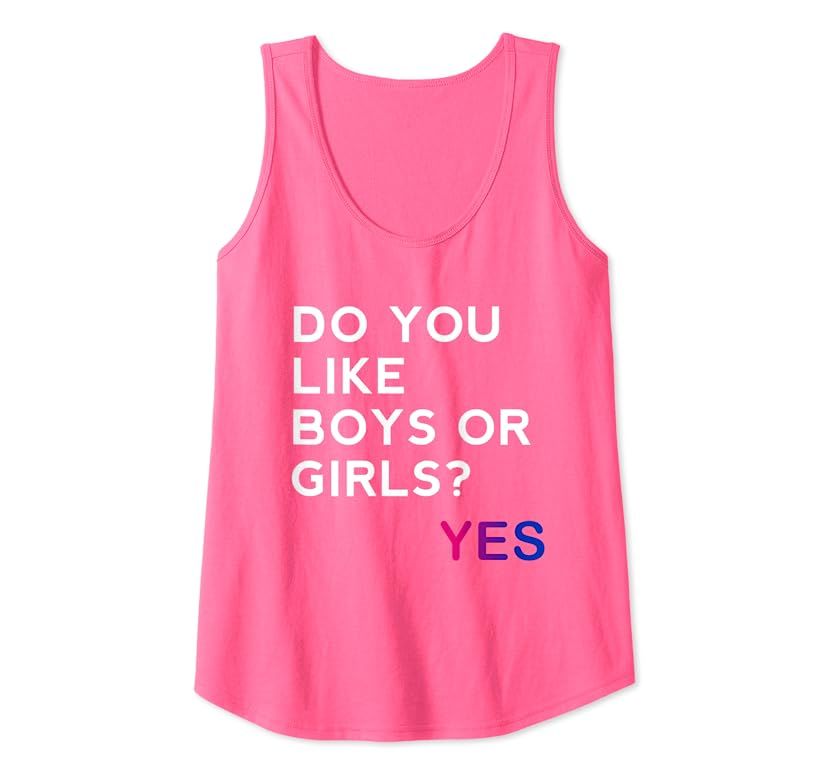 Do You Like Boys or Girls Yes Shirt,Bisexual Pride LGBTQ Tank Top | Amazon (US)