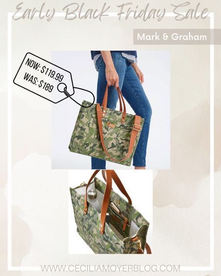 Mark & Graham camo tote bag on sale!  Personalized bag - gifts for her - travel bag

#LTKCyberweek #LTKsalealert #LTKitbag
