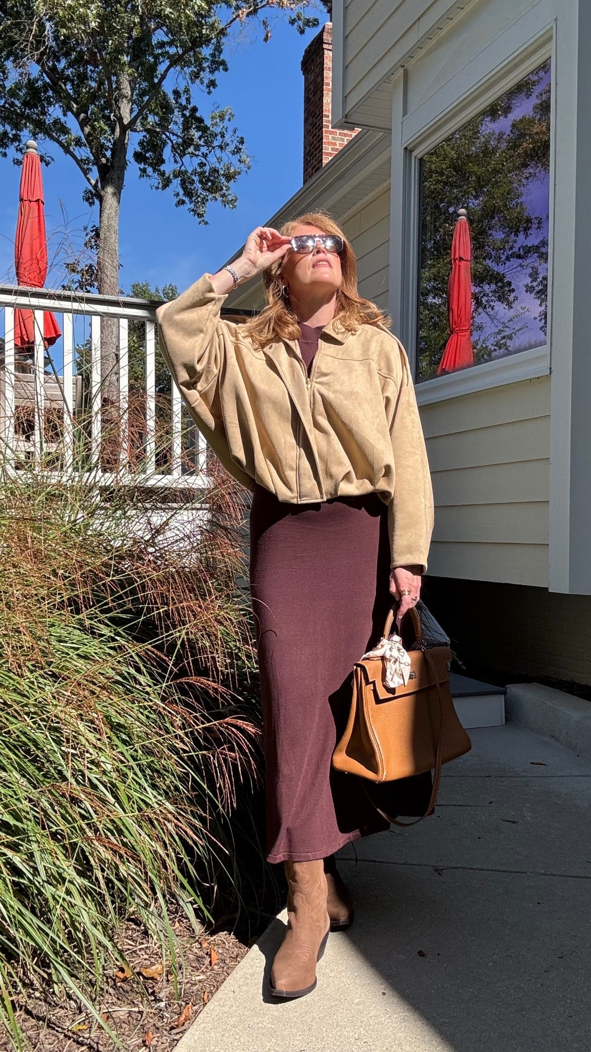 🍁 Hello October, hello burgundy. Would you wear this look? 

#LTKMidsize #LTKOver40 #LTKStyleTip