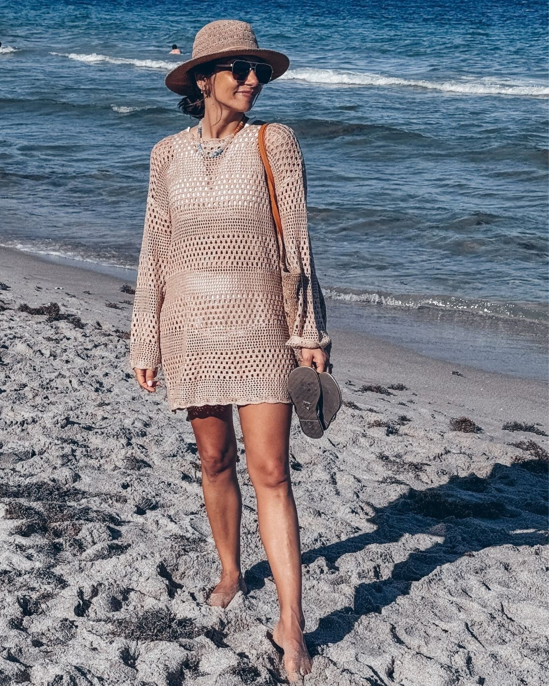 Great coverup for cool beach days 
Bathing suit is high rise and has full coverage 

#LTKSwim #LTKTravel #LTKOver40