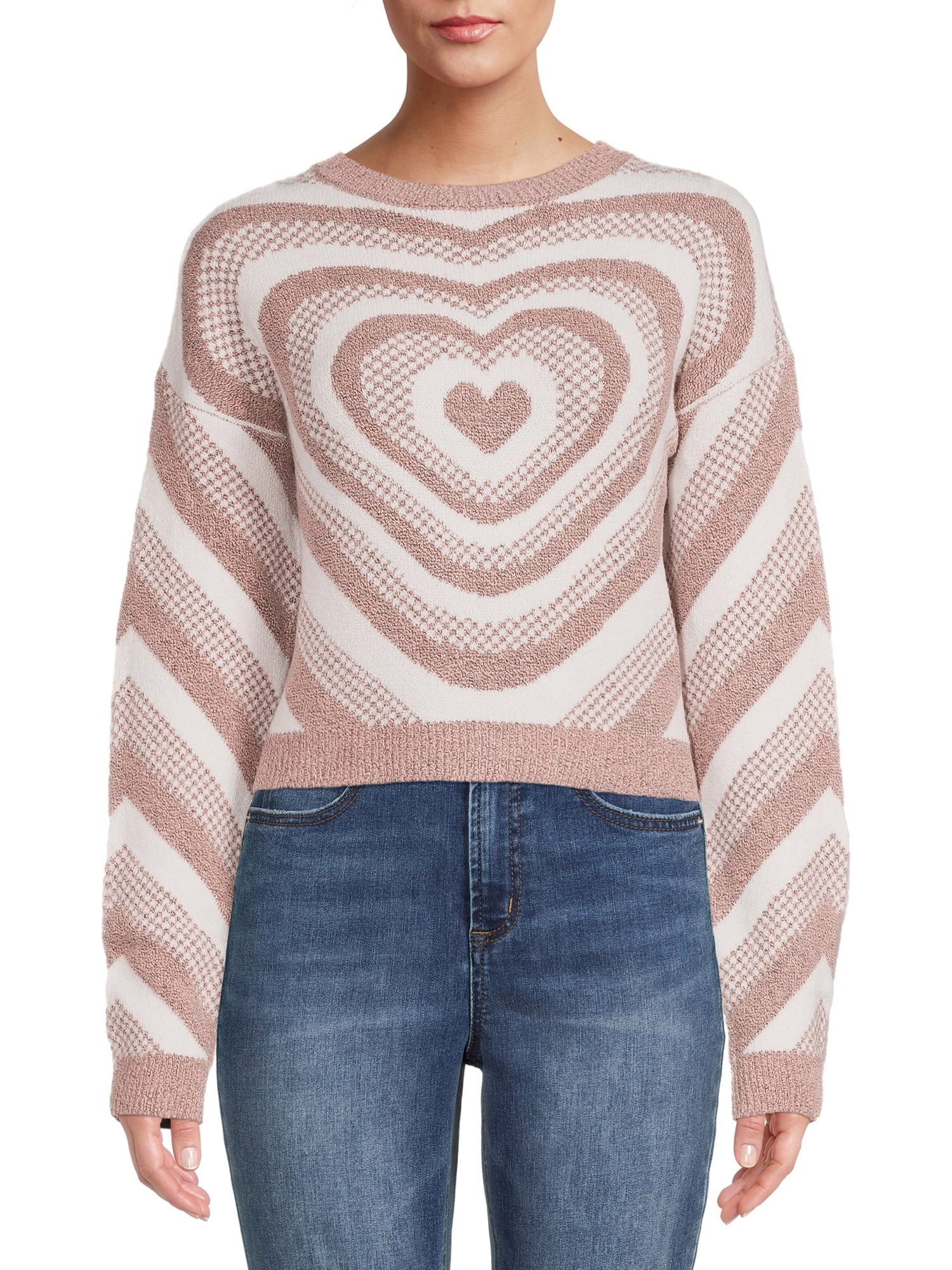 No Boundaries Junior's Jacquard Pullover Sweater | Walmart (US)