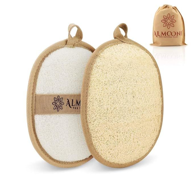 Premium Exfoliating Loofah Pad Body Scrubber, Made with Natural Egyptian Shower Loufa Sponge That... | Amazon (US)