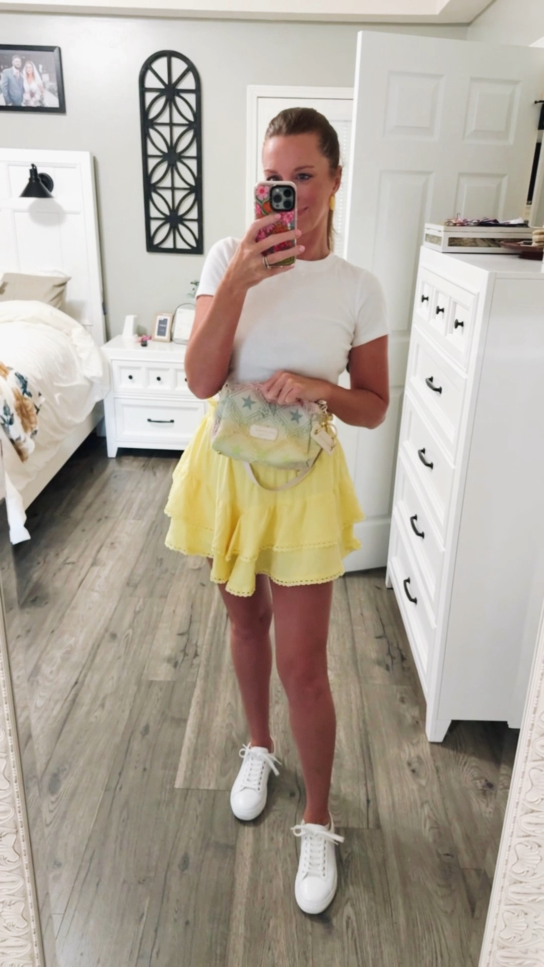 SPRINGING into this warmer weather with a little extra brightness today! 

If you follow me, then you know I LOVE these skorts and own them in almost every color available. 

But, I just got in this new bag and I’m OBSESSED with it! It comes with a gold chain to dress it up, but I’m loving this little color mix addition to today’s OOTD! 

#LTKFindsUnder50 #LTKWatchNow #LTKItBag